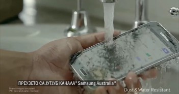 Da li su vodootporni telefoni zaista vodootporni? Samsung reklamira vodootpornost Galaxy S5 telefona tako što ga u reklami stavlja pod mlaz vode
